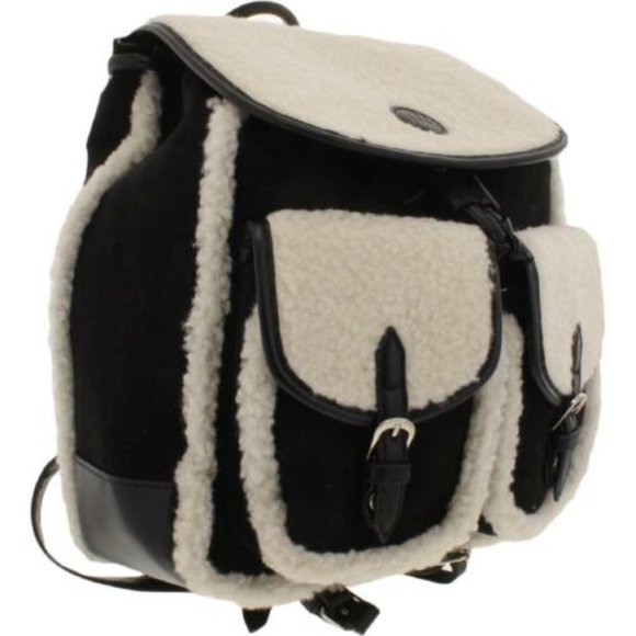 BEARPAW FAUX SUEDE SHEARLING TRIM ADJUSTABLE DELUXE BACKPACK main image 4